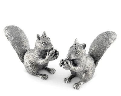 PEWTER SQUIRRELS SALT & PEPPER SET